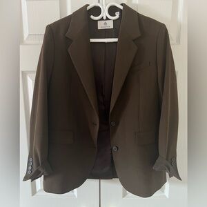 Aritzia Babaton blazer brown rich cocoa